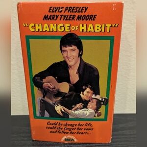 MCA VHS  with Orange and Green Cover Elvis Presley Change Of Habit